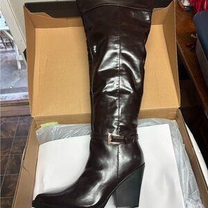 INC International Concepts Dark Brown Over the Knee Boots